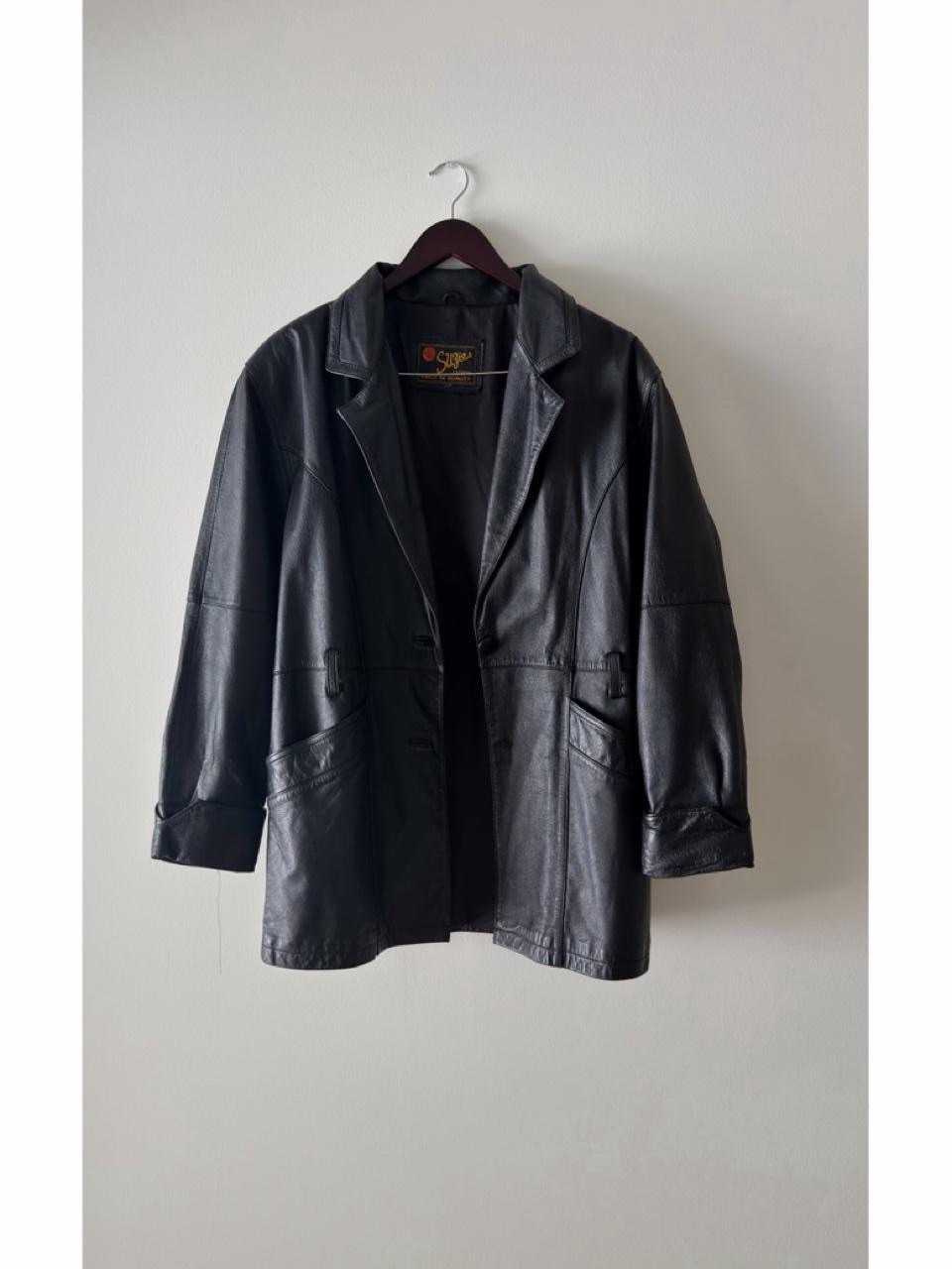 Vintage Genuine Leather Blazer